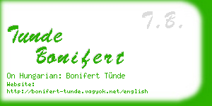 tunde bonifert business card